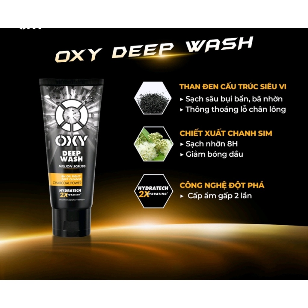SỮA rửa mặt OXY có hạt làm sạch sâu, đánh bay nhờn, tút sáng da,cực mát 100G