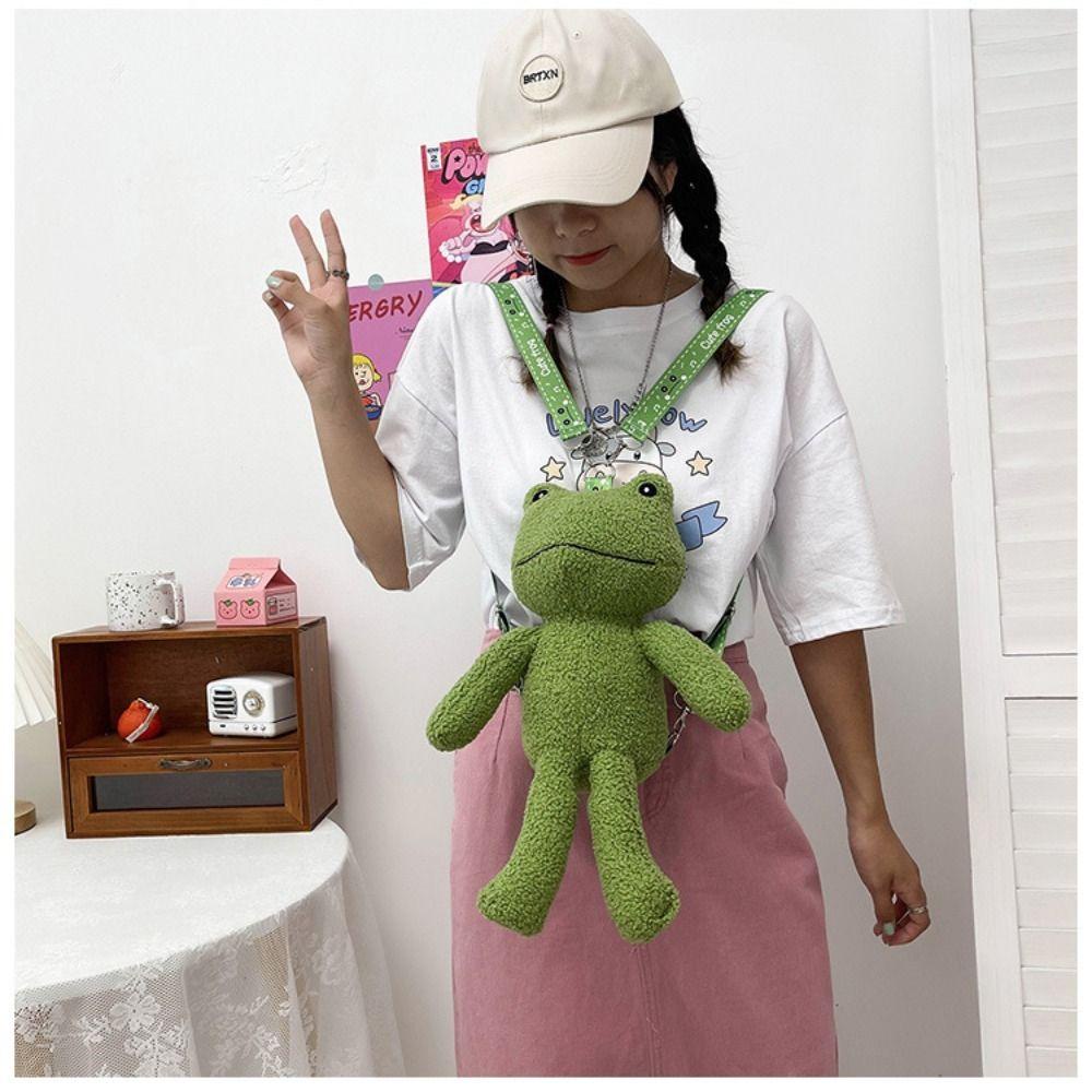 Ba Lô Hình Ếch Dễ Thương Cho Nữ