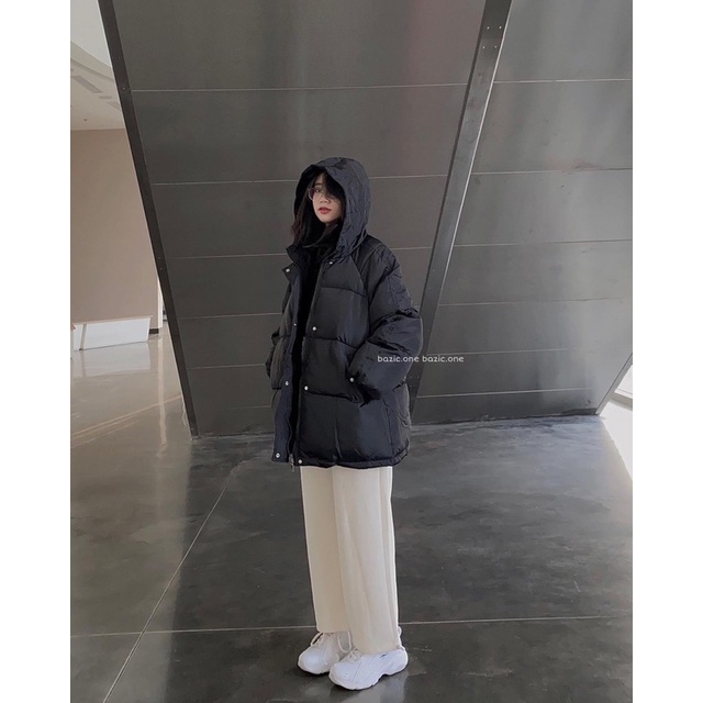 ÁO PHAO BÉO MÙA ĐÔNG 2 MÀU ĐEN / BE