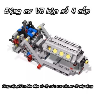  MOC Lắp Ráp Khối Xây Hình Tương Thích với Động Cơ Lego V8 Mô Hình Hộp Số Tự Động 4 Cấp Pin Và Động Cơ Góp Phần Phát Triển Trí Tuệ Quà Tặng Tuyệt Vời cho Trẻ Em và Người Lớn 