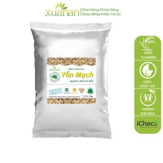 Yến mạch nguyên chất ăn liền xuân an 5kg date 2024