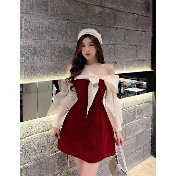 BIGSIZE HIẾU HIẾU ( Đầm trễ vai nơ 55-100kg )