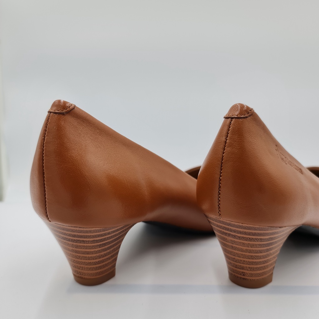 Giày Cao gót nữ 3p Lunashoes 5706 giầy da bò thật cho mẹ bảo hành 24 tháng vnxk guốc búp bê mềm đi êm chân