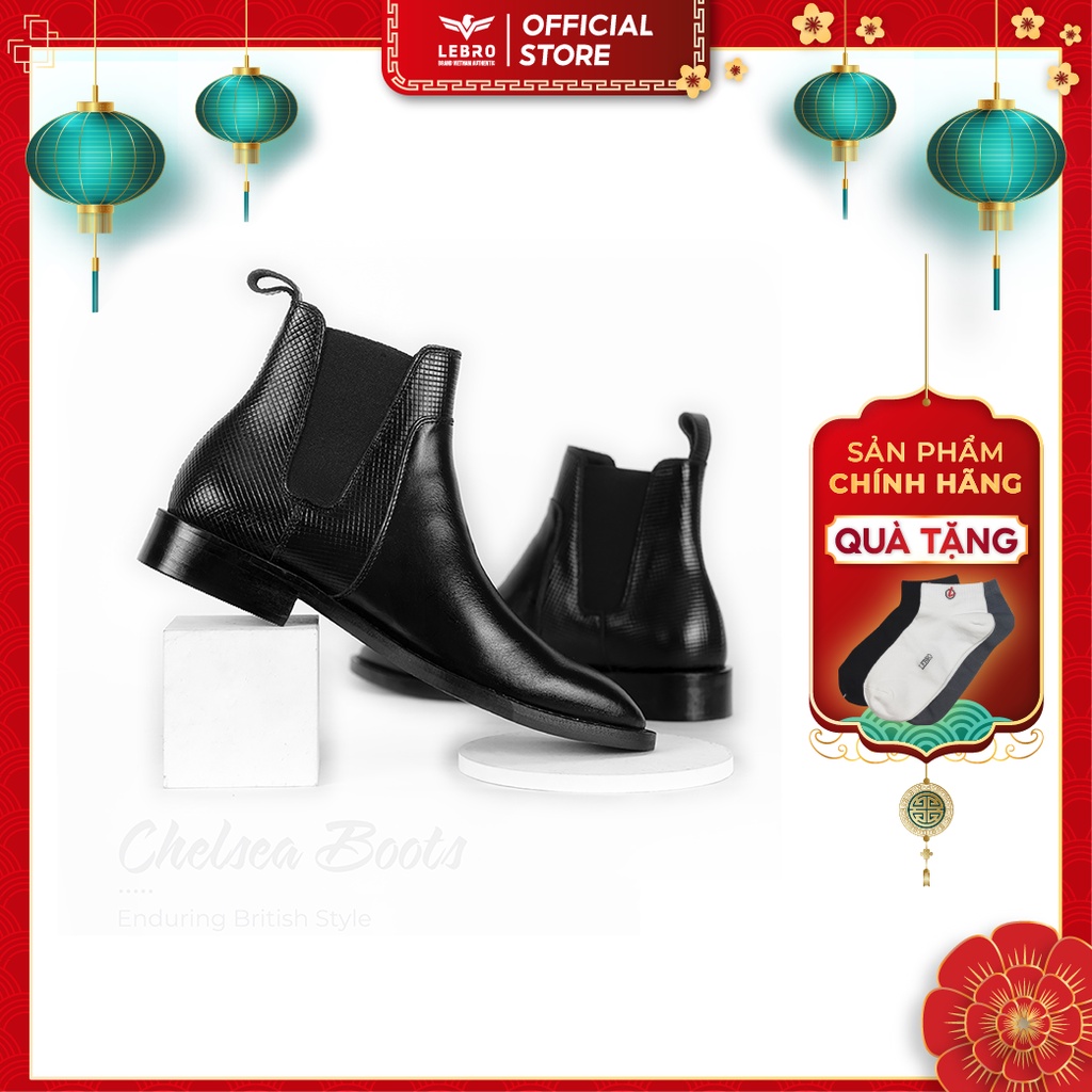 Giày boot Lebro Classic Chelsea boot - Black