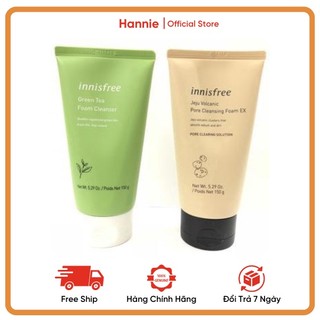 Sữa rửa mặt trà xanh và tro núi lửa innisfree cleansing foam 150ml hàn quốc - hannie store