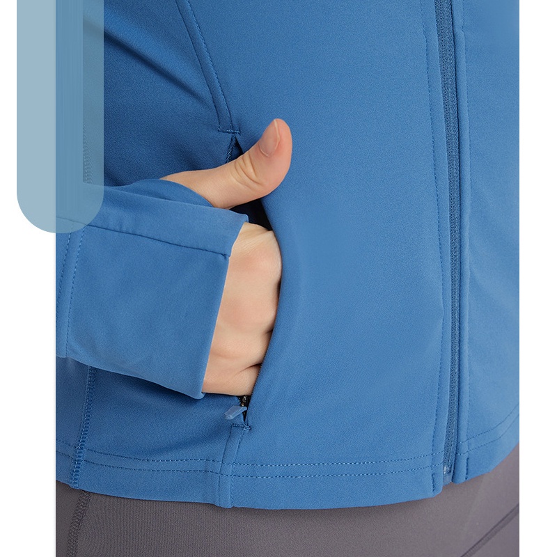 Lululemon Áo Khoác Thể Thao Yoga Thiết Kế Túi Bên Hông Dài Tay Thoáng Khí DS211