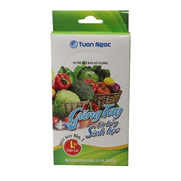 Găng Tay Nilon Dùng 1 Lần Nấu Ăn Sinh Học Hộp 100 Chiếc Tiện Dụng An Toàn Đảm Bảo Vệ Sinh