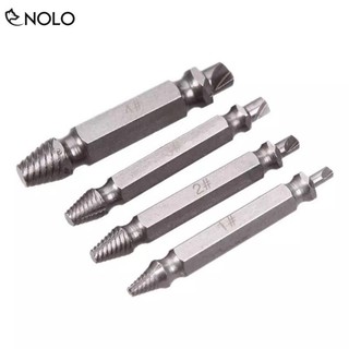 Bộ 4 Mũi Khoan Speed Out Tháo Bỏ Ốc Vít, Bu Lông Chất Liệu Hợp Kim Thép Dùng Cho Máy Khoan