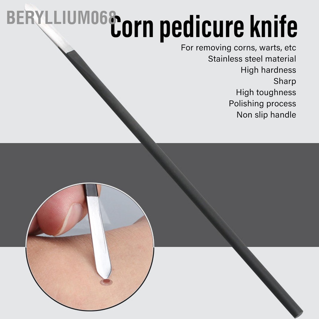 Beryllium068 Dao Làm Móng Chân Bằng Thép Không Gỉ Tiện Dụng Loại Bỏ Mụn Bắp Cho Nam Nữ