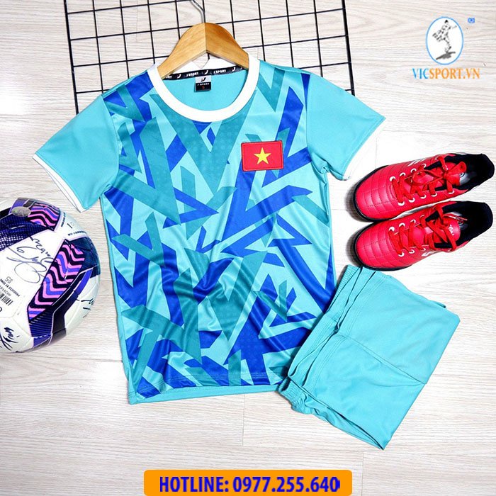 Áo bóng Đá Trẻ Em Việt Nam ,Quần Áo Đá Banh Trẻ Em Đội Tuyển VN Xanh Ngọc 2022-2023 - Vicsport