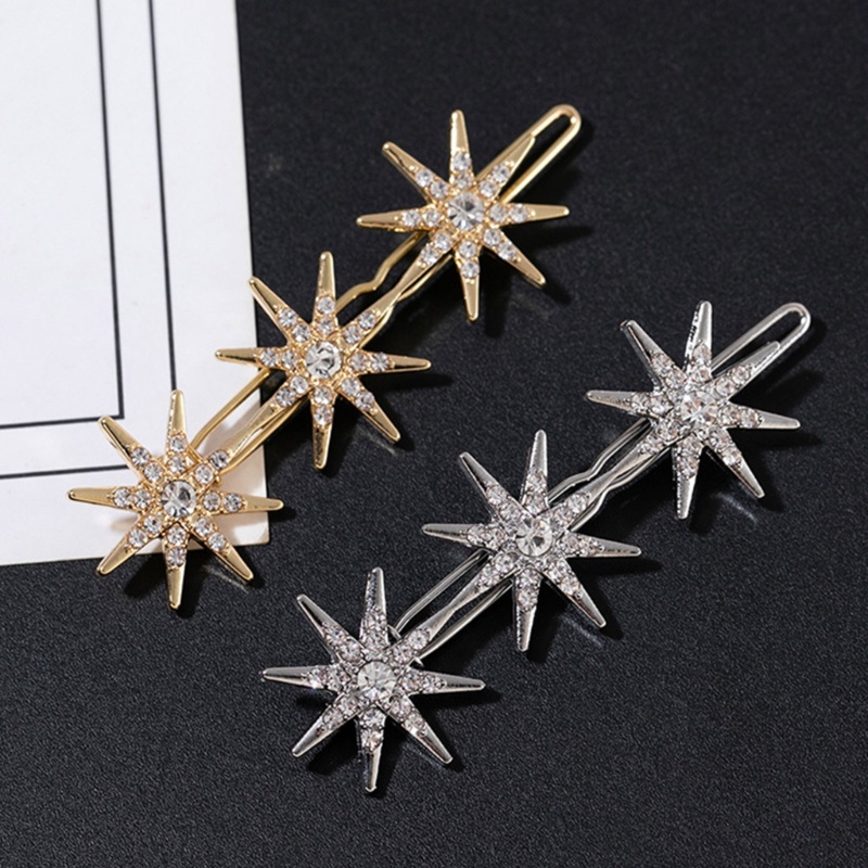 Kẹp Tóc Y2k Hình Lục Giác Đính Đá Phong Cách Ngọt Ngào Cho Nữ