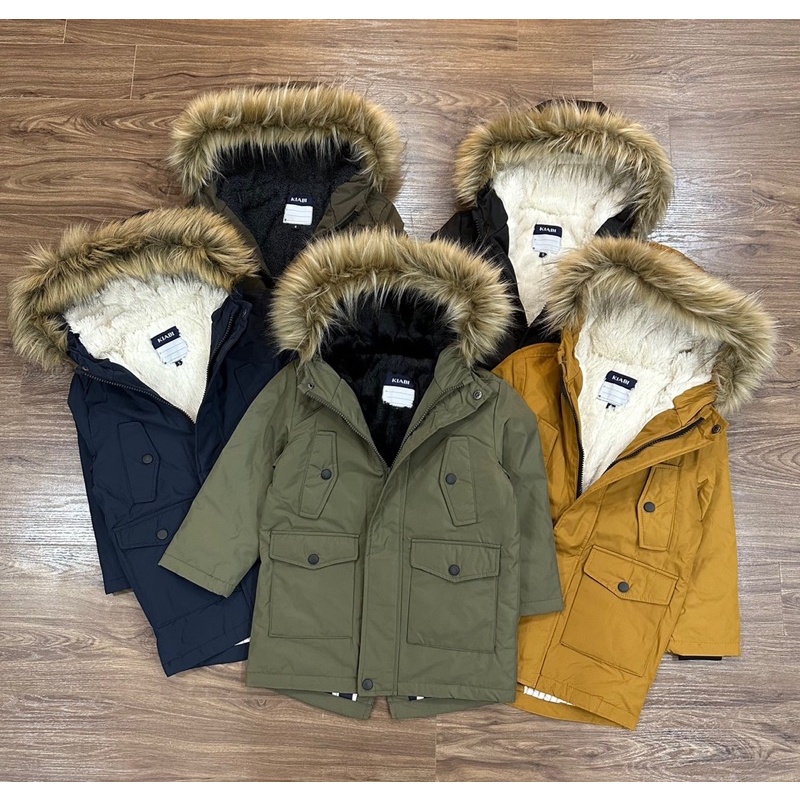 Áo parka Kiabi lót lông xuất xịn cho bé trai bé gái (17-50kg)