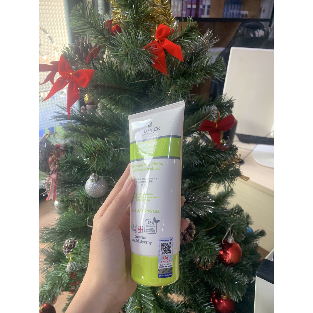 Sữa rửa mặt da dầu mụn - da thâm Floslek nam nữ cho da khô - da dầu 200ml