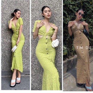 Váy maxi hở lưng Đầm đi biển chất thun xốp co giãn thoải mái V01