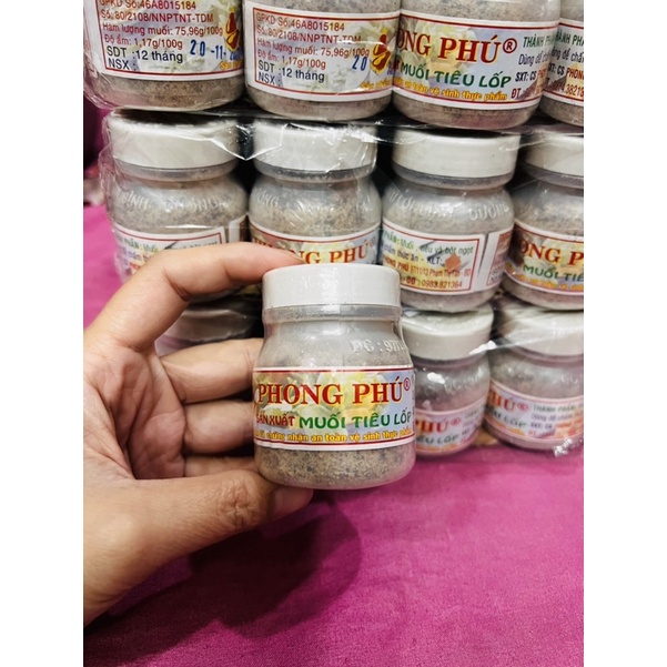Muối tiêu Lốp Phong Phú- Hủ 50g- _Siêu ngon chất lượng