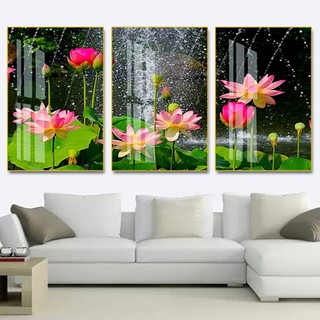 Tranh Laminate Tráng Gương - Treo Tường Hoa Sen