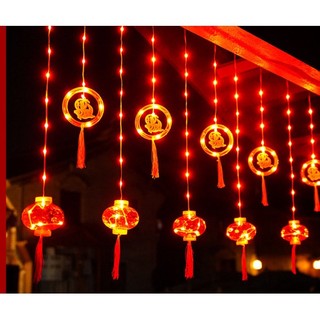 Dây đèn led lồng đèn 10 bóng nhiều chế độ nháy-đèn led dây-Đèn Sao Ban Công