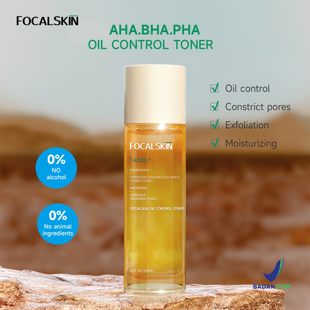 FOCALSKIN Toner Nước Hoa Hồng ACIDS Kiềm Dầu AHA BHA PHA 20ml/120ml