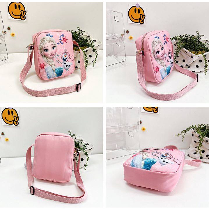 Túi Đeo Chéo Hình Công Chúa Băng Giá Dễ Thương Cho Bé Gái