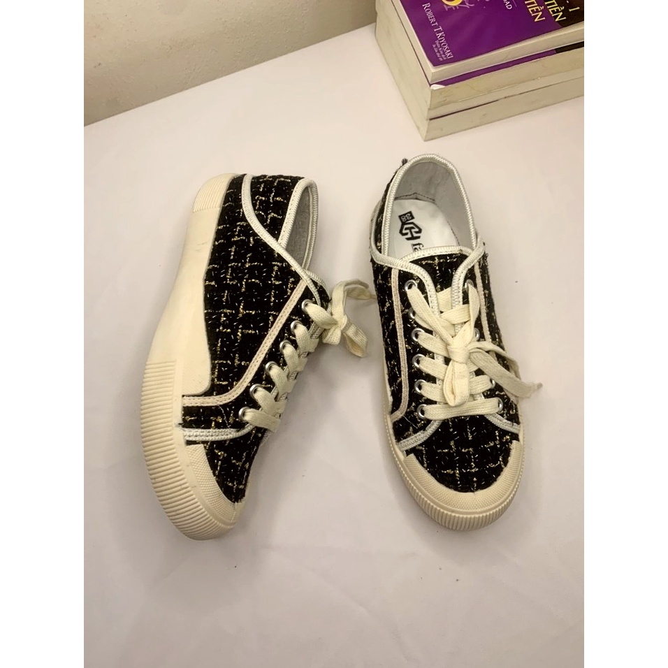 Giày sneaker nữ ú oà thành sục khi cần , xọc kim tuyến siêu ấn tượng