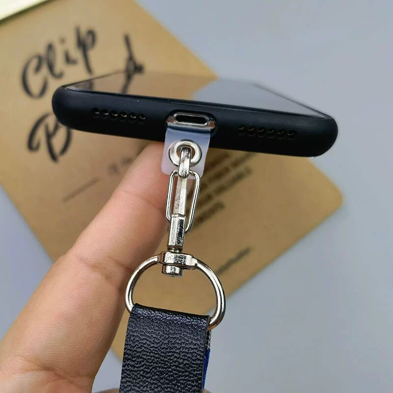Kẹp Giữ Điện Thoại Di Động Trong Suốt Hình Chữ Nhật Chống Kẹp Thẻ Gắn Dây Đeo Cổ Có Thể Tháo Rời An Toàn