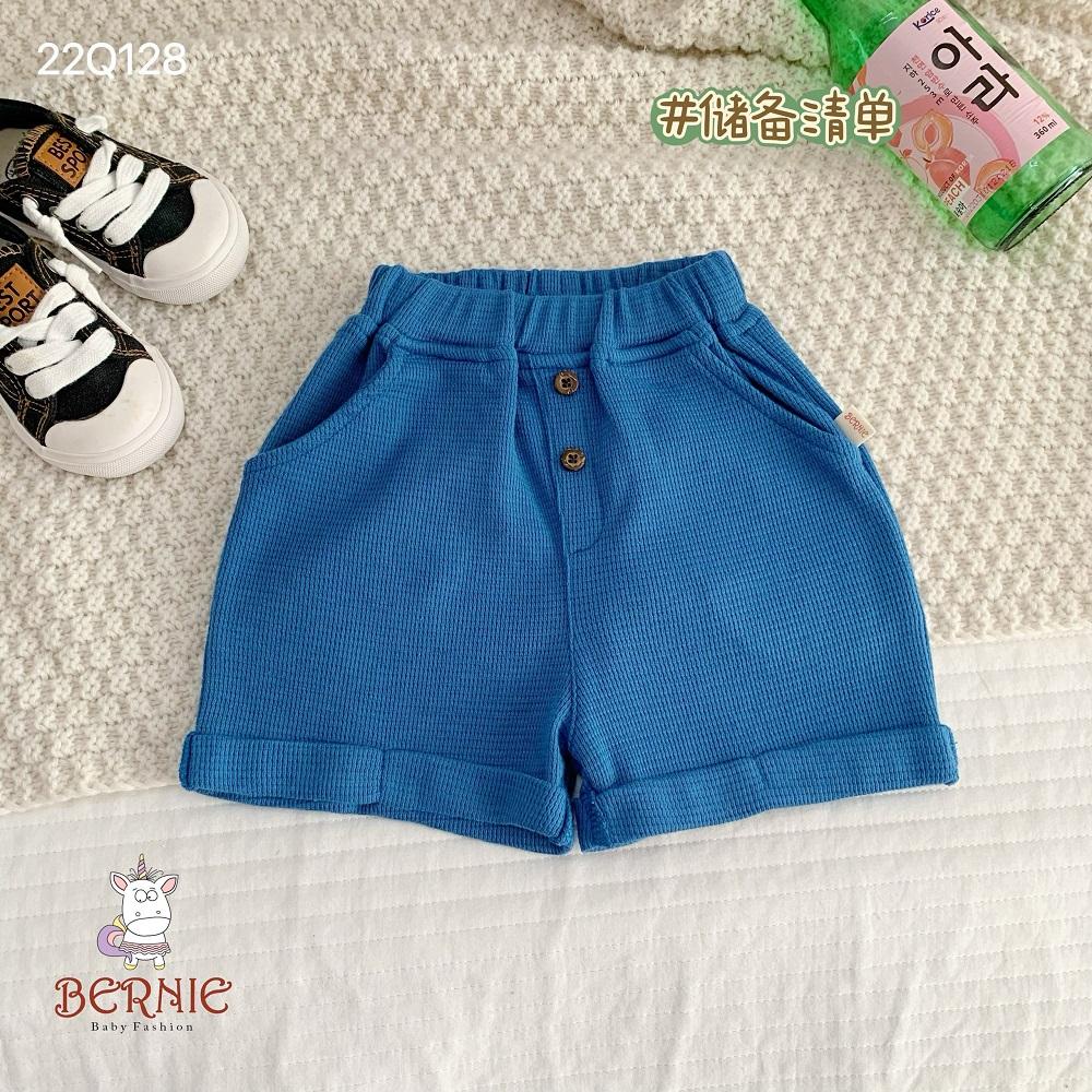 Quần sooc quần short đùi unisex bé trai bé gái chất tổ ong mềm mại bernie - ảnh sản phẩm 7