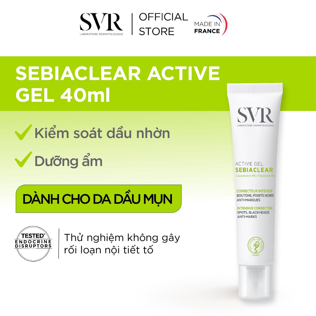 Kem dưỡng giảm mụn, ngừa thâm SVR SEBIACLEAR ACTIVE GEL 40ml