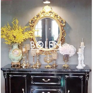 GƯƠNG SOI OVAL VIỀN VINTAGE BÁN CỔ ĐIỂN GTR101