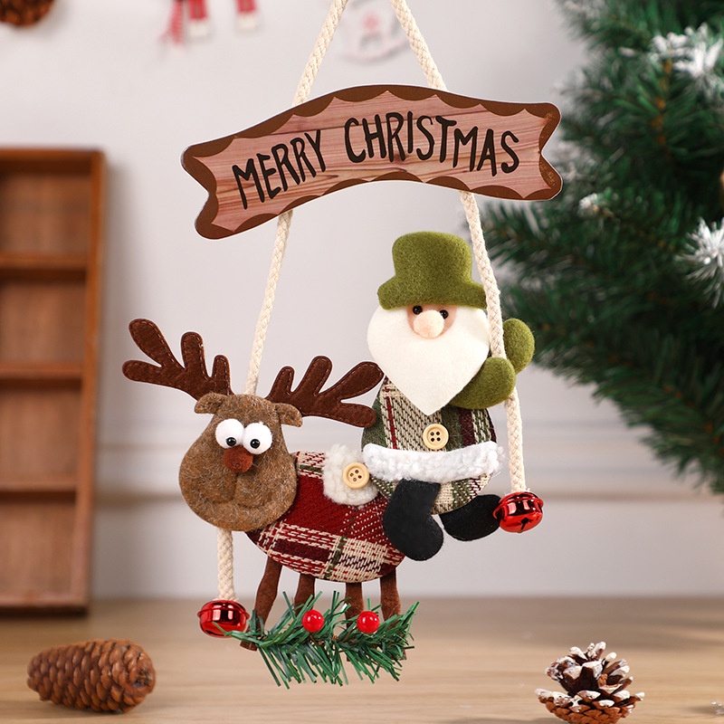 QUÀ TẶNG GIÁNG SINH/NOEL- Bảng gỗ treo cửa Giáng Sinh/ Noel cao cấp trang trí cửa nhà, quán cafe, văn phòng