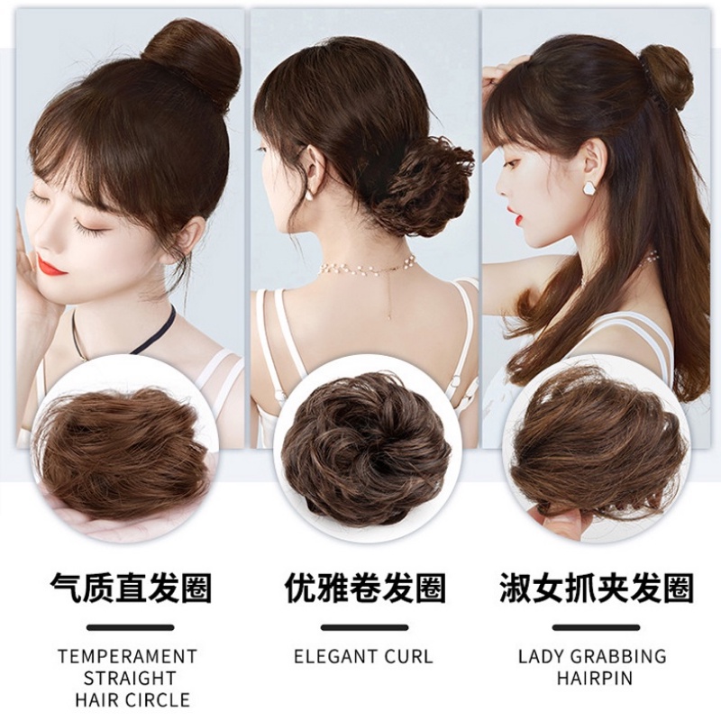Dây Buộc Tóc Đuôi Ngựa Co Giãn Hình Hoa Phong Cách Hàn Quốc Cho Cô Dâu