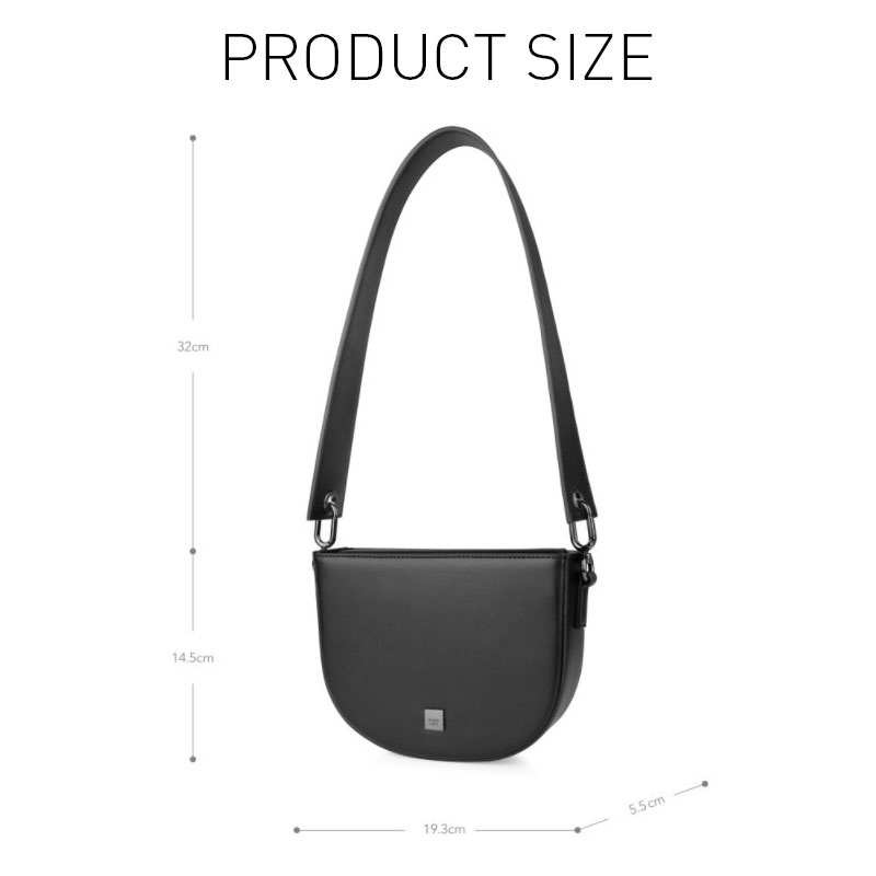 MISCHA Túi Đeo Chéo Vai Bằng Da PU Chất Lượng Cao Màu Trơn Phong Cách Hàn Quốc