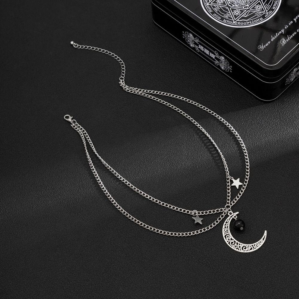 Vòng cổ Mặt Trăng Khuyết Phong Cách Retro Cho Nữ