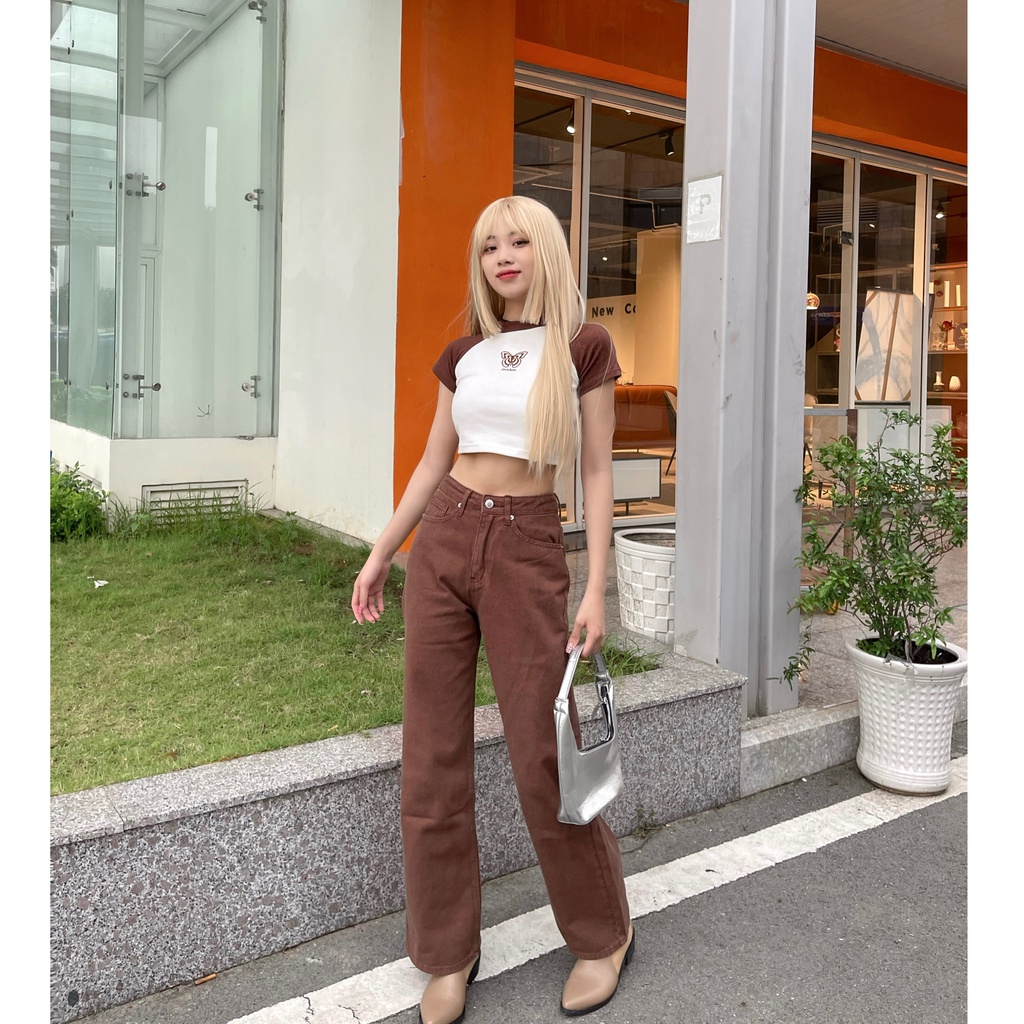 Áo Croptop Phối Tay PRADIES Butterfly