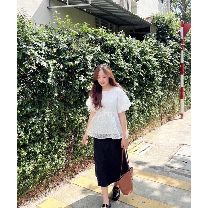 Áo babydoll tơ hoa Daisy top Ma vie