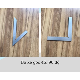 Bộ thước ke góc 45 độ và 90 độ, được làm từ thép mạ crom chống gỉ, dày dặn. Có độ chính xác tuyệt đối