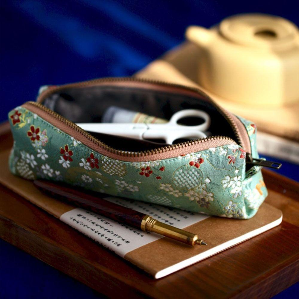 Lloyd Túi Đựng Bút Chì Chất Lượng Cao Họa Tiết Thêu Phong Cách Trung Hoa Sức Chứa Lớn Để Bàn Cho Học Sinh / Văn Phòng