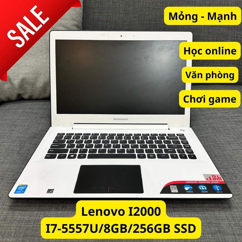 [BUILE50 giảm 30%]Laptop cũ Lenovo I2000 I7-5557U/8GB/256GB/14inch HD mỏng nhẹ, chiến game, văn phòng, học online, bảo h | BigBuy360 - bigbuy360.vn