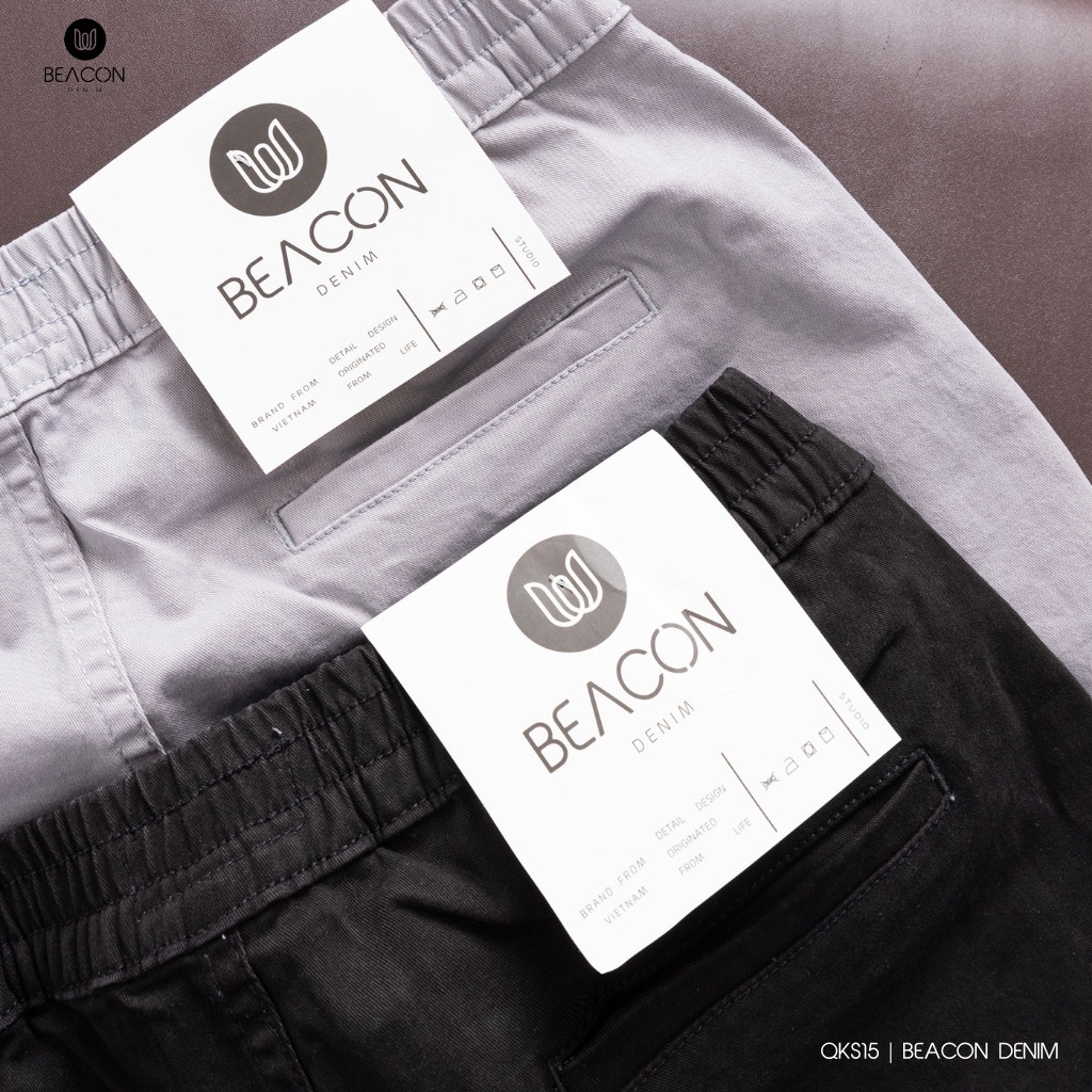 Quần Kaki Short Nam Cao Cấp Trẻ Trung BEACON DENIM Form SlimFit Mã QKS15
