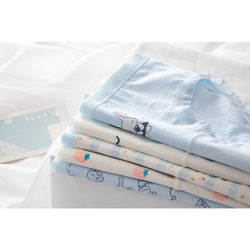 Quần Lót Tam Giác Chất Liệu Cotton In Họa Tiết Dễ Thương Cho Nữ JP5