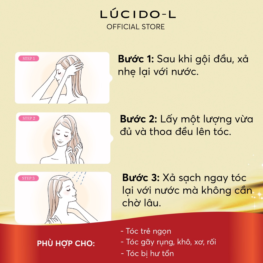 Mặt Nạ Phục Hồi Hư Tổn Tóc LÚCIDO-L Hair Treatment 220g