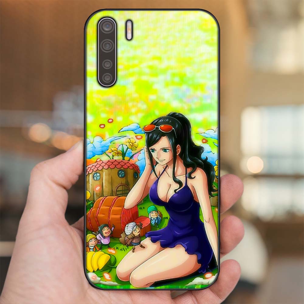 Ốp lưng Oppo A91, Reno 3 viền đen in hình Nico Robin One Piece Đảo Hải Tặc