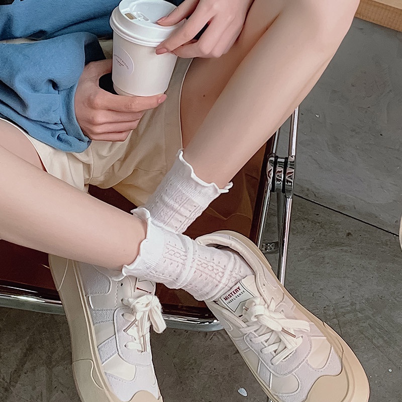 Vớ Ren Cổ Cao Phổ Biến Phong Cách Hàn Quốc ruiyan MM