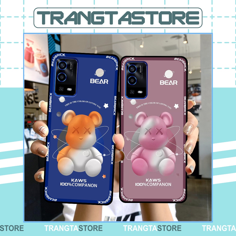 Ốp Oppo A55 in hình be@rbick, couple cặp đôi dễ thương