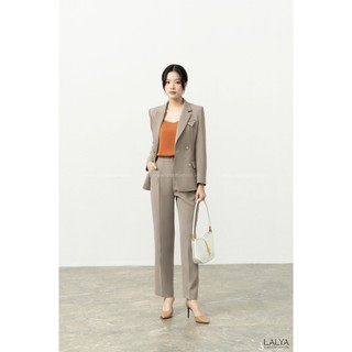 Quần ống đứng basic-ghi_lalya_q086