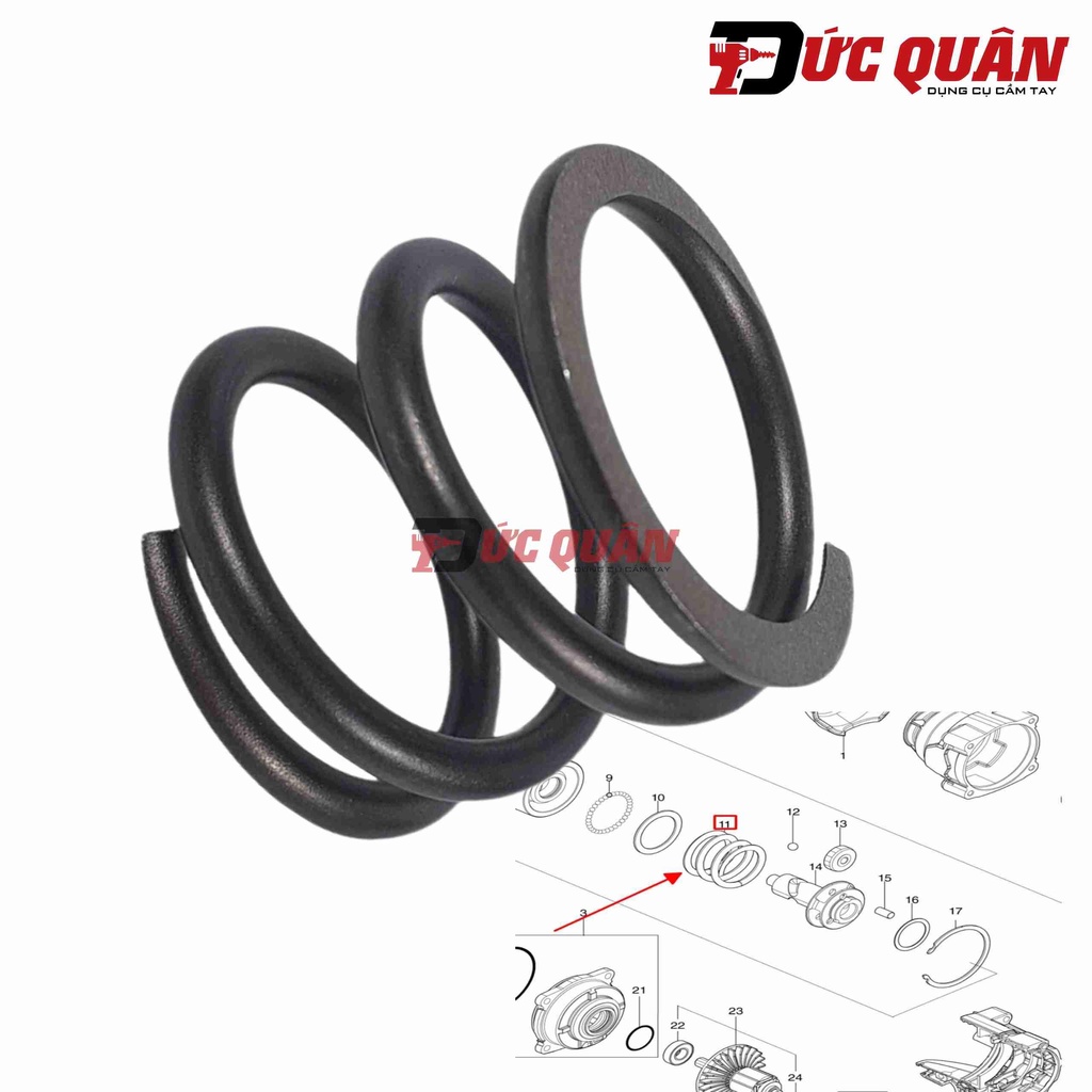 Lò xo máy bu long DTW700, TW700, DTW701 Makita 232629-6