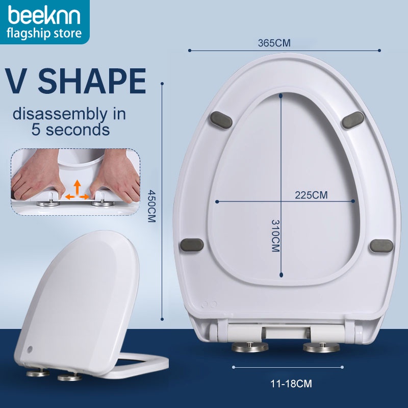 Beeknn bao bọc bồn cầu chất lượng cao, làm từ miếng lót đế trụ dẻo bền bỉ, bồn cầu làm vỏ bọc, tầm cỡ chuẩn trắng.