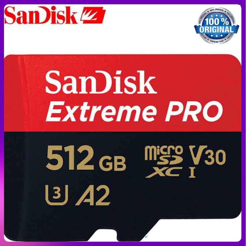 Thẻ Nhớ SANDISK Extreme Pro V30 A2 U3 c10 TF Card Micro SD 32GB 512GB 256GB 128GB 64GB + Adapter