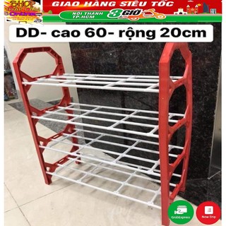 Kệ Để Giày Dép Bằng Nhựa Chịu Lực 4 Tầng Đa Năng