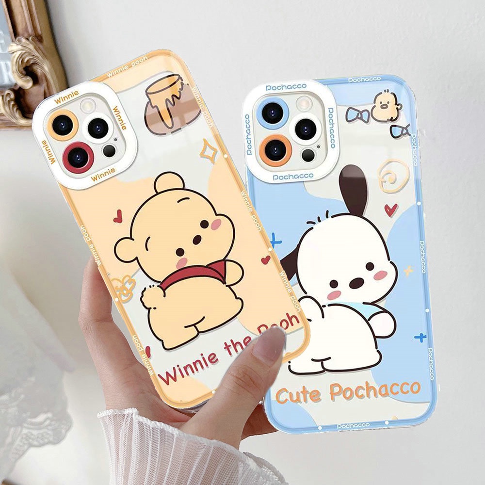 GC| Ốp lưng Đối với Realme 3 5 5i 5S 6 6i 7 7i 8 8i 9 Pro Plus C2 C3 C11 C12 C15 C20 C21 C21Y C25 C25S C25Y C31 C35 XT X2 Narzo 20 Pro 30A 50 50A Prime Soft Clear Lovely Hộp đựng điện thoại Winnie Bear Pochacco