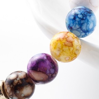 Vòng Tay Chuỗi Hạt Đá Núi Lửa Chakra 7 Màu